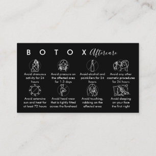 Zwarte Botox Nazorginstructies Visitekaartje