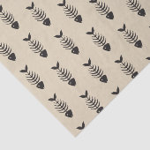 Zwarte Botten Skeletten Afdrukken Tissuepapier (Detail)