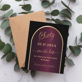 Zwarte Bourgogne 60e verjaardag save the date kaar