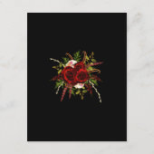 Zwarte Bourgogne Bloemen Boho Huwelijksaccommodati Informatiekaartje (Achterkant)