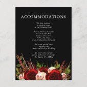 Zwarte Bourgogne Bloemen Boho Huwelijksaccommodati Informatiekaartje (Voorkant)