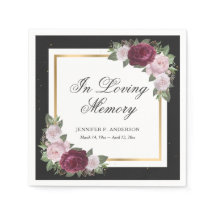 Zwarte Bourgogne Blush Gouden Bloemen Begrafenis S