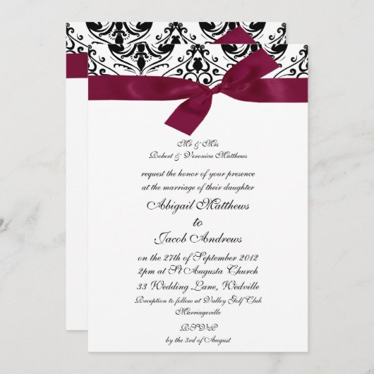 Zwarte & Bourgogne - Weddenschap Kaart (Voorkant / Achterkant)