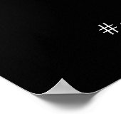 Zwarte Bourgondië Bloem Boho Oh Snap Bord Poster (Hoek)