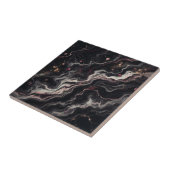 Zwarte Bourgondische marmeren luxe steen voor eleg Tegeltje (Zijkant)