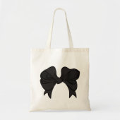 Zwarte Bow-Canvas tas (Voorkant)
