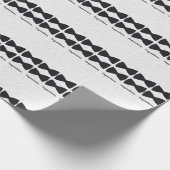 Zwarte Bow-Stropdassen op wit met verwisselbare be Cadeaupapier (Hoek)