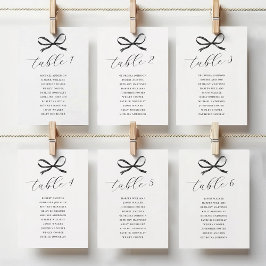 Zwarte Bow Trouwstoel Kaart