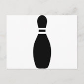 zwarte bowlingspeld briefkaart (Voorkant)
