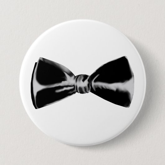 Zwarte bowti ronde button 7,6 cm (Voorkant)