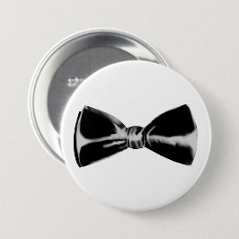Zwarte bowti ronde button 7,6 cm
