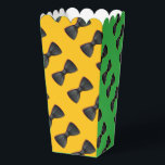 Zwarte Bowtie Herhaling Geel Groen Bedankdoosjes<br><div class="desc">Stijl: Popcorn Favor Box 9, 5 cm x 8, 9 cm x 19 cm</div>