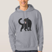 Zwarte Boze Kat Hoodie (Voorkant)