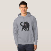 Zwarte Boze Kat Hoodie (Voorkant volledig)