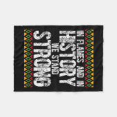 Zwarte brandweerman Black Histo Fleece Deken (Voorkant (Horizontaal))