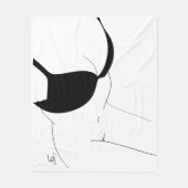 Zwarte Brassica Fleece Deken (Voorkant)