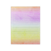 Zwarte-brede lijnen Waterverf pastel regenboog Notitieblok (Linkerzijde)