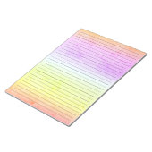 Zwarte-brede lijnen Waterverf pastel regenboog Notitieblok (Schuin)