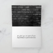 Zwarte brick Birthday voor Brother-in-law kaart (Binnen)