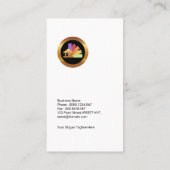 Zwarte Brick Wall Groene lichtfluorescerende verf Visitekaartje (Achterkant)