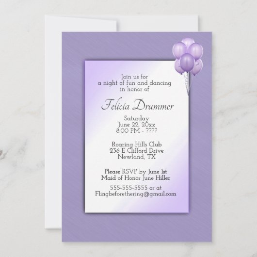 Zwarte Bride Orchid Bachelorette Kaart (Achterkant)