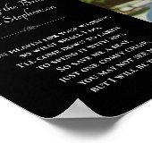 Zwarte Broer Van Bruid Foto Memorial Wedding Poster (Hoek)