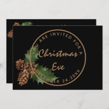 Zwarte Bronzen Kerstavond Eet Winterfeest