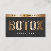 Zwarte Bronzen Retro Botox Nazorggids Visitekaartje (Voorkant)