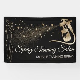 Zwarte Bronzen Spray Body Bruin Spandoek