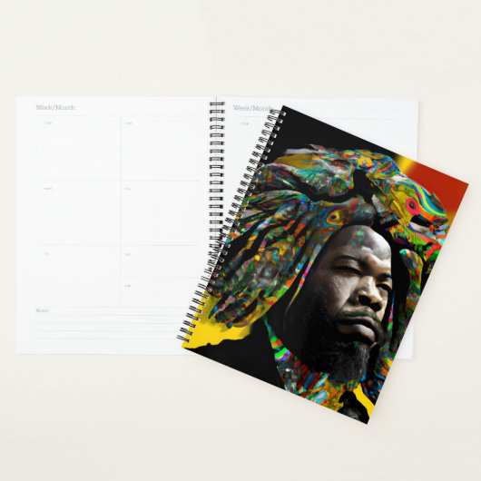 Zwarte Bruh Melanin Pap Juneteenth King African So Planner (Display)