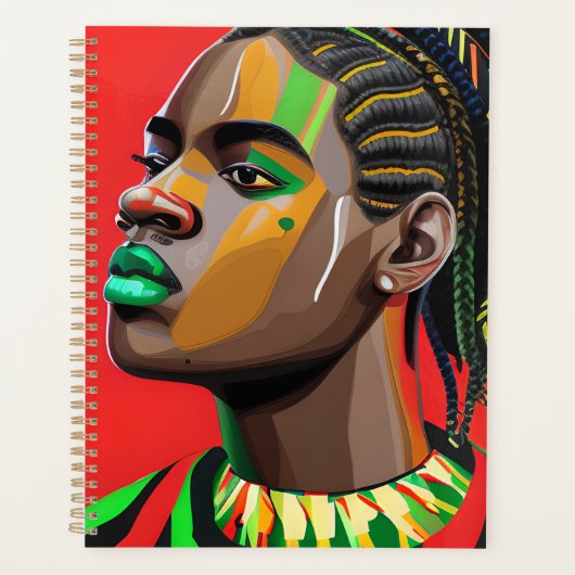 Zwarte Bruh Melanin Pap Juneteenth King African So Planner (Voorkant)