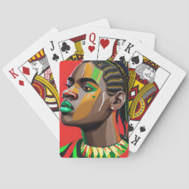 Zwarte Bruh Melanin Pap Juneteenth King African So Pokerkaarten