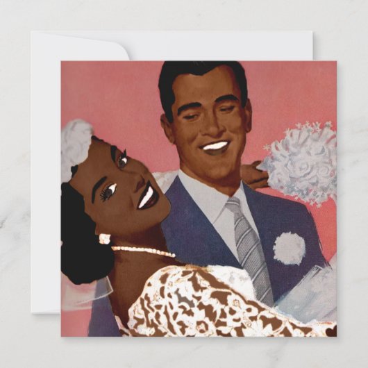 Zwarte Bruids Huwelijk Save The Date (Voorkant)