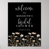 Zwarte Bruids-ontbijt Wildflower Poster (Voorkant)
