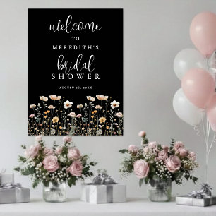 Zwarte Bruids-ontbijt Wildflower Poster