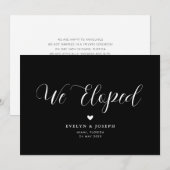 zwarte bruidsschat bedankkaart (Voorkant / Achterkant)