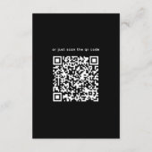 Zwarte bruiloft accommodaties | Bloemdetails + QR Informatiekaartje (Achterkant)