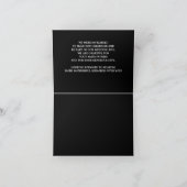 Zwarte bruiloft bedankkaart (Binnen)