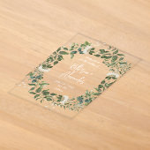 Zwarte bruiloft florale Lily Invitation classics Acryl Uitnodigingen (Laagn)