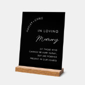 Zwarte bruiloft in liefdevolle herinnering acryl bord (Hoek)