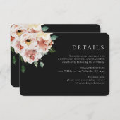 Zwarte bruiloft informatiekaartje (Voorkant / Achterkant)