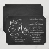 zwarte bruiloft kaart (Voorkant / Achterkant)