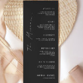 Zwarte bruiloft Menu Kaarten Sjabloon