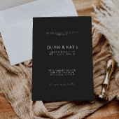 Zwarte bruiloft nodigt uit tot Sjabloon Kaart