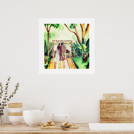 Zwarte bruiloft poster (Keuken)