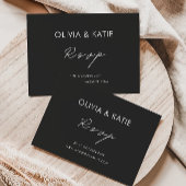Zwarte bruiloft RSVP Kaart Sjabloon