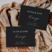 Zwarte bruiloft RSVP Kaart Sjabloon