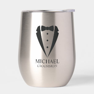 Zwarte bruiloft Tuxedo pak Gepersonaliseerde Groom