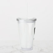 Zwarte bruiloft Tuxedo pak Gepersonaliseerde Groom Acryl Drinkbeker (Rechts)