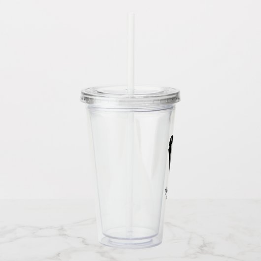 Zwarte bruiloft Tuxedo pak Gepersonaliseerde Groom Acryl Drinkbeker (Rechts)